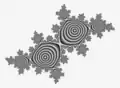 Julia set with Siegel disc (elliptic case)