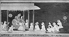 Ahom Queen Ambika with the hier-apparent Tipam Raja Ugra Singha