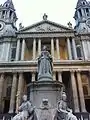 Queen Anne, reproduction of original erected 1712, St Paul's Cathedral, London.
