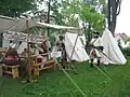 Régiment de La Sarre at camp
