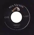 Label of an RCA Victor 45 rpm record from mid 1950s to 1964