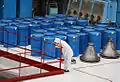 Starting material containers for uranium dioxide fuel pellet production at a plant in Russia