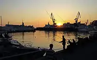 Angling in the port
