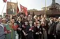 Zyuganov with members of the Leninist Komsomol of the Russian Federation