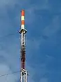 Main mast, top antenna is TVP2 at 313&nbsp;m (1,026.90&nbsp;ft); lower antenna is TVP1 at 282&nbsp;m (925.20&nbsp;ft)