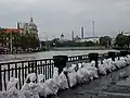 Radbuza in Pilsen during the floods in 2002