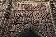 Terracotta panel in Radha Damodara temple