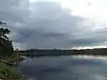 Rainstorm skirts over Keats Lake