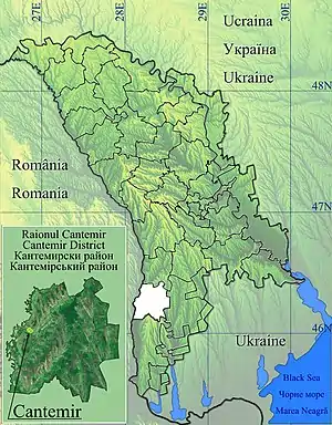 Toceni is located in Cantemir
