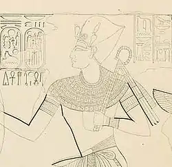 Detail of Ramesses X a sketch of KV18 by Karl Richard Lepsius