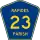 Parish Road 23 marker