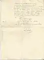 Reconstituted birth certificate (verso)
