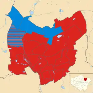 Redbridge 2018 results map