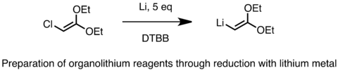Reduction with Li metal