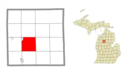 Location within Missaukee County