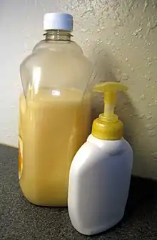 Refillable liquid soap dispenser