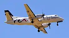 Saab 340 operated by Regional Express in 2019