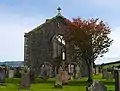 The western elevation of the church