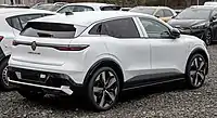  Rear-three-quarter view of a hatchback car with LED taillights