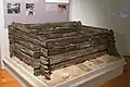 Replica of a wooden reinforcement of a water reservoir, Vladař, 400 BC