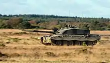 Photograph of a modern yeomanry tank