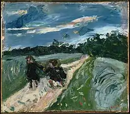 Return From School (c. 1939) oil on canvas, 18 × 19.75 in., The Phillips Collcetion, Washington, D. C.