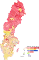 Largest party in each polling area
