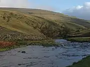 River Wharfe, Langstrothdale, east from the Dales Way Long Distance Walk.mw-parser-output .geo-default,.mw-parser-output .geo-dms,.mw-parser-output .geo-dec{display:inline}.mw-parser-output .geo-nondefault,.mw-parser-output .geo-multi-punct{display:none}.mw-parser-output .longitude,.mw-parser-output .latitude{white-space:nowrap}54°12′59.34″N 2°11′13.38″W / 54.2164833°N 2.1870500°W / 54.2164833; -2.1870500