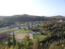 Rivière-à-Pierre as seen from the belvedere