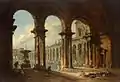 Ancient Ruins Used as Public Baths by Hubert Robert (1798)
