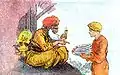 Aladdin trades the silver plates to a Jew for a piece of gold