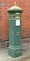 Original bronze-green livery Penfold on High St Rochester, Kent showing enamel Letters flap.