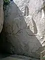Yeorae Image Seated on Stool and Carved on Rock Surface At Beopjusa, Treasure No. 216, Sanae-ri. Naesongni-myeon, Boeun-gun Chungcheongtuk-do