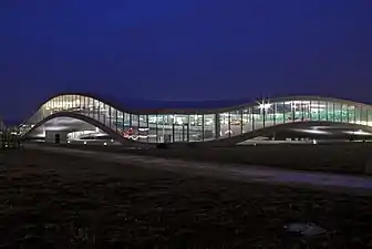 Rolex Learning Center at the École Polytechnique Fédérale de Lausanne in Lausanne, Switzerland by SANAA (2010)