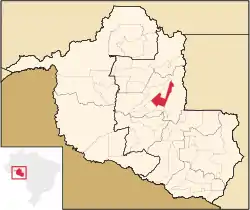 Location in Rondônia  state