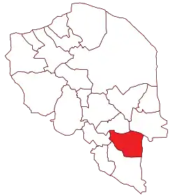 Location of Rudbar-e Jonubi County in Kerman province