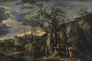 Saint John the Baptist Revealing Christ to the Disciples (ca. 1655) oil on canvas, 173.4 x 260.7&nbsp;cm., Kelvingrove Art Gallery and Museum