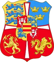 Arms of Christian I, John & Christian II of Kalmar Union