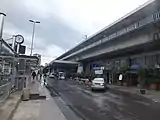 View of the station street-side.