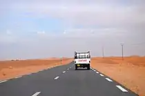 Land Rover Santana 109 'pick-up' in a dessert in Algeria