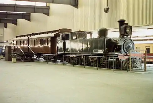 Werkspoor-built SAR no. 47, unnamed NZASM no. 236, plinthed at Pretoria station, 8 October 1989