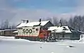 A train of the now-defunct Soo Line Railroad at L'Anse in 1967.