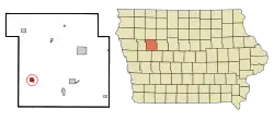 Location of Odebolt, Iowa