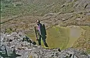 The sacred lake, just outside the crater rim and below Sudek