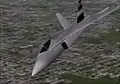 Artist drawing of a SAIA-90 flying over Buenos Aires
