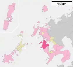 Location of Saikai in Nagasaki Prefecture