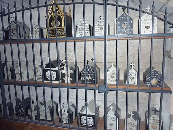 View of skull boxes