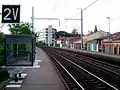 The station platforms