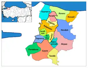 Districts of Sakarya