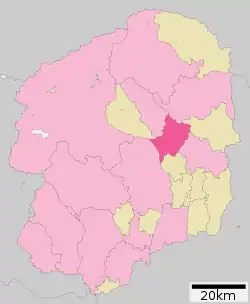 Location of Sakura in Tochigi Prefecture